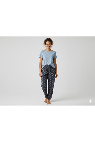 FAMES PİJAMA Winter Striped Women's Pajama Bottoms