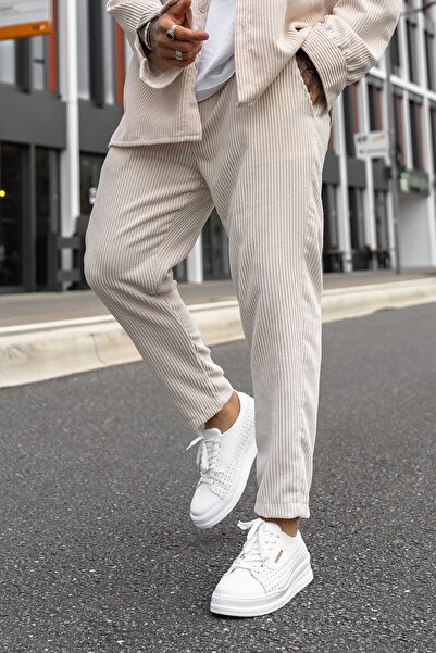 Zerenyus Cowien Premium Men's Style Lace-Up Sneaker White