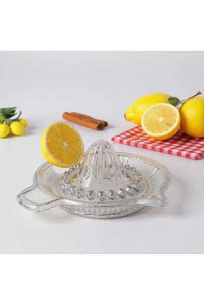 Lider MAGNESİA Lemon Squeezer Set of 2, 1 Classic Glass Lemon Squeezer, 1 Lemon Press