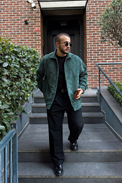 Livio Ferri Ανδρικό μακρυμάνικο πουκάμισο με βελούδινη εφαρμογή Yotau