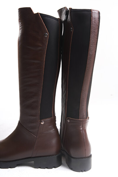 Solo Bag Genuine Leather Elastic Stylish Brown Casual Boots