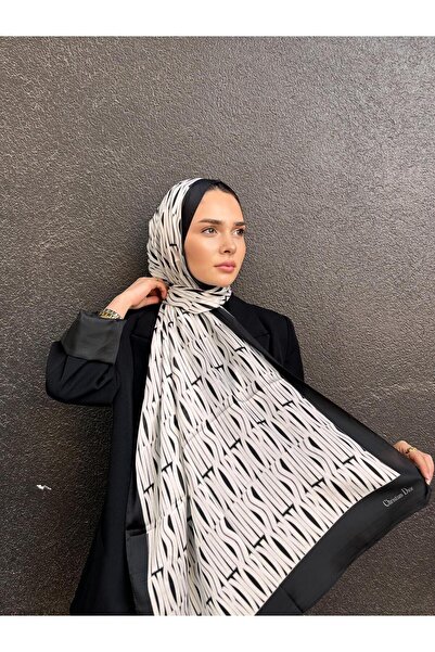 Miorel Scarfs CD Desen Vual İpek Şal Silk Scarfs Shawl Hijab