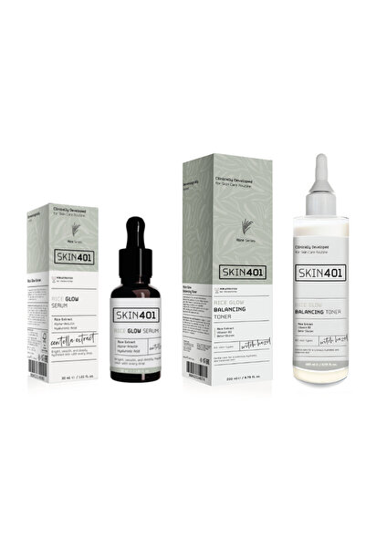 Skin401 Pirinç Özlü Aydınlatıcı ve Dengeleyici Bakım Rutini