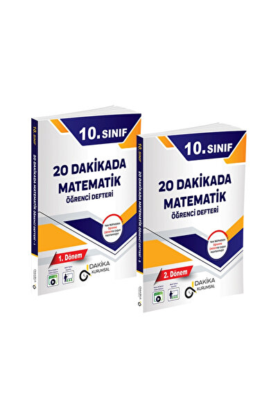 Dakika Yayınları 10. SINIF 20 DAKİKADA MATEMATİK ÖĞRENCİ DEFTERİ 1.DÖNEM VE 2...
