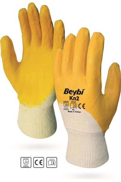 FrereConception Beybi KN2 No:9 Yellow Nitrile Cotton Gloves