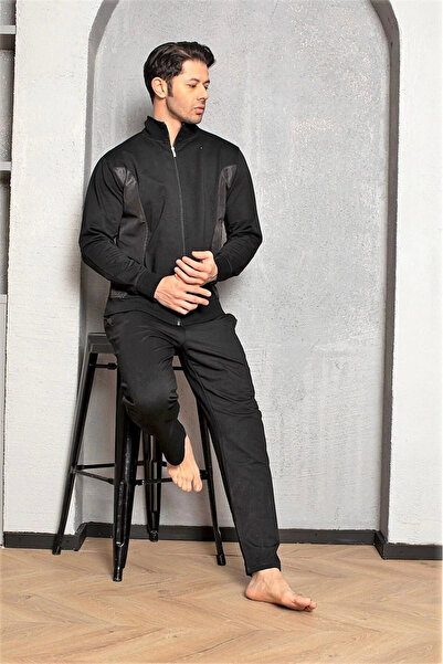 Eng 6000 Men's Tracksuit Set - Black - XL