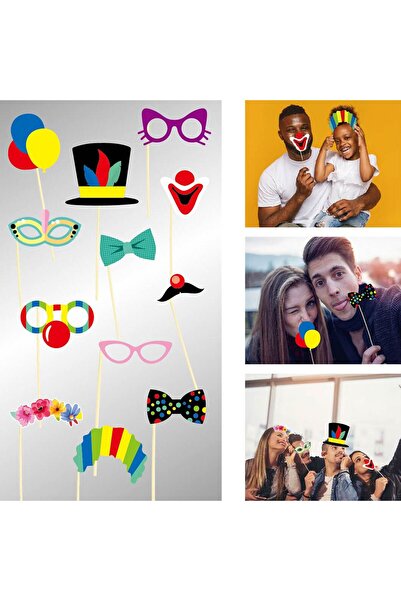 OEM Clown Photo Props Disguise Accessories - 12pcs