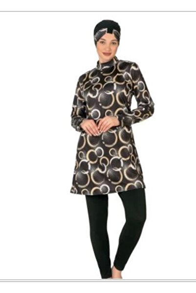 Modestia Fantasy 3414 Patterned Hijab Swimsuit