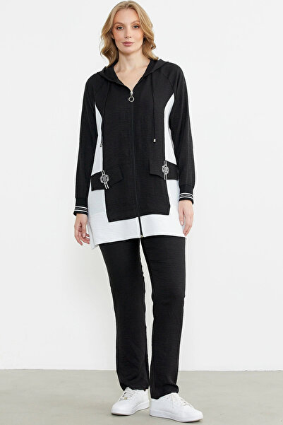 Sementa 76448 Linen Look Hooded Tunic Set