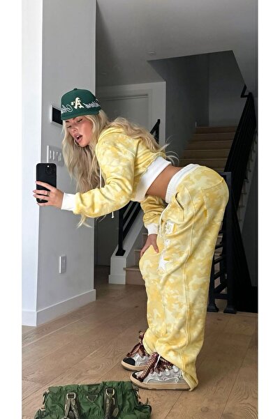 Gofeel Restock Kamuflaj Baggy Alt Üst Eşofman Takımı ( 3 İplik Şardonlu)