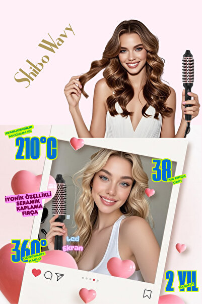 Shibowavy 38mm Heated Hot Brush (Straightening, Volumizing and Styling) Hot Brush