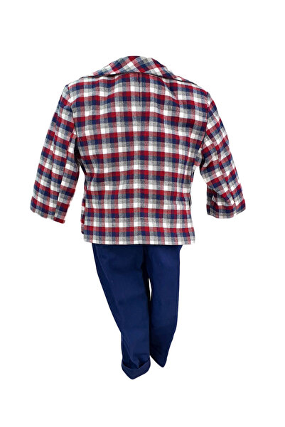 Baby Boss Costum botez carouri bleumarin-grena