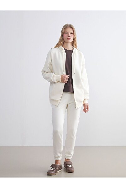 LC Waikiki Xside Hooded Oversize Women's Thick Zippered Sweatshirt