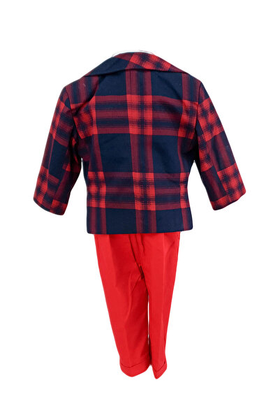 fantasialand Baby Boss Christening Suit Red Checkered