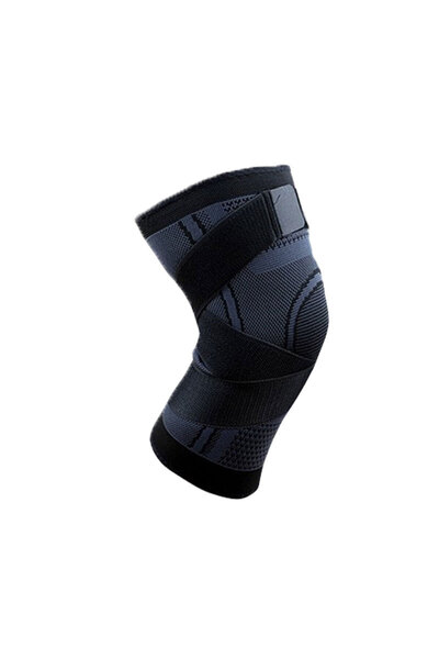 Choice1 دعامة ركبة ضاغطة قابلة للتنفس مقاس L GRAY قطعة واحدة للرياضة ودعم المفاصل - وسادة ركبة عالية المرونة