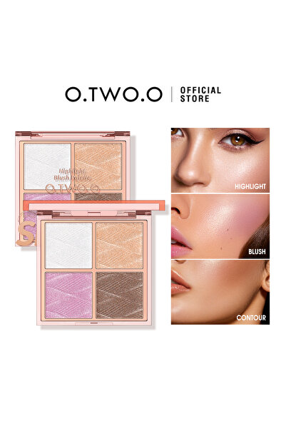 o.two.o Smart Highlighter & Blush Palette Moonlight Rose - 01