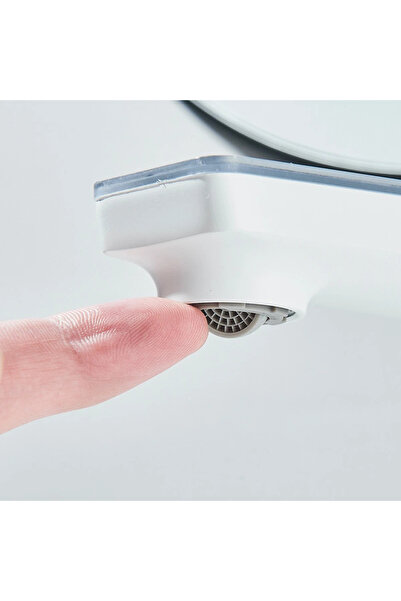 BisDesign Baterie chiuvetă baie ®, LED tricolor, afișaj apă, două debite, alb cu auriu, 17 cm