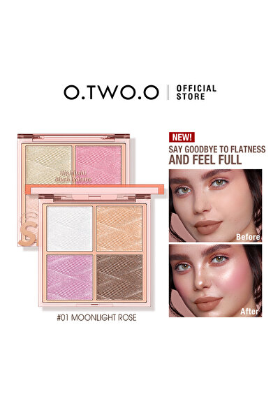 o.two.o Smart Highlighter & Blush Palette Moonlight Rose - 01
