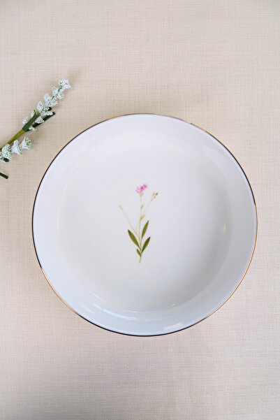 tabakevi وعاء بورسلين ناتورا من تاباك إيفي مطلي بالذهب 20.50×5 سم 1170 سم مكعب فردي