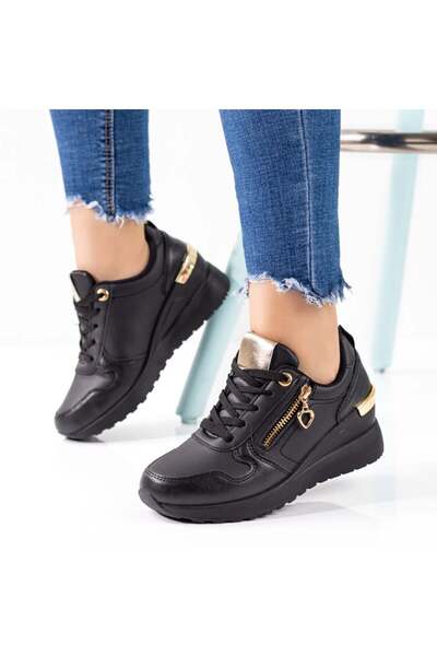 BMoD Women's black platform sneakers MOD09601