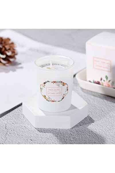 Flippy Scented Candle, Flippy, Matte Glass, Green Tea, Orange Blossom Scent, Soy Wax, 6.2 x 5.2 cm, White