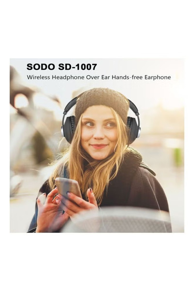 Sodo Bluetooth Over-Ear Headphones With Mic grey