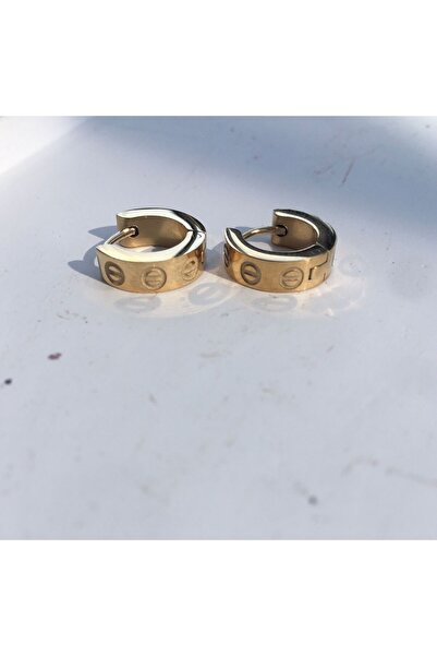 MRV Takı & Tasarım Gold Cartier Çelik Küpe