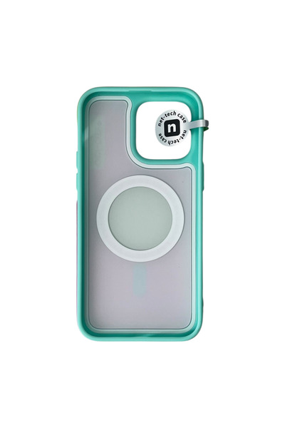 Nettech iPhone 15 Pro Uyumlu Renkli Darbelere Dayanıklı Kaymaz Yüzey Magsafe Kılıf