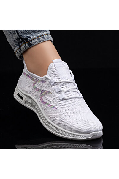 BMoD Women's white sneakers with laces MOD08062