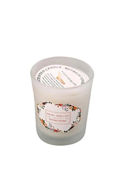 Flippy Scented Candle, White Transparent Cup, Freesia & Pear, Soy Wax, 6.2 x 5.2 cm