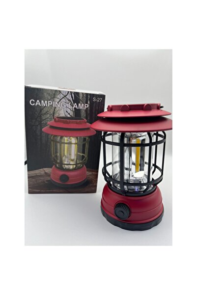 Flippy Portable Camping Lamp, Vintage Lantern, ABS, 30 COB LED Lighting, Adjustable Intensity, Built-in Bat