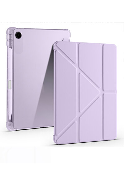 Fuchsia Lenovo Tab TB-311FU Uyumlu Kılıf – Kalem Bölmeli, Tri-Folding, Standl...