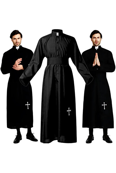 Other Costum de preot pentru carnaval, sutană de preot pentru adulți, costum ...
