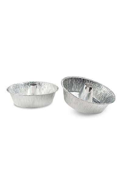 SHOPIENS Tavă de aluminiu pentru chec/prăjitură, 25x8 cm, set de 2, argintie