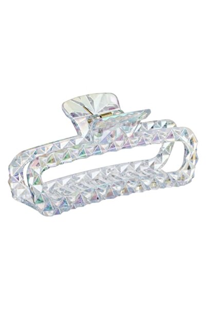 SHOPIENS - Agrafă de păr pentru femei® Transparentă Iridescentă 13 cm