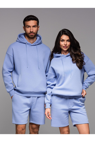 OMBRE Unisex φούτερ με κουκούλα και τσέπες - λεβάντα V9 OU-SNBC-0105 XL/XXL