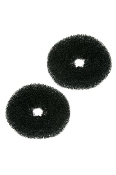 SHOPIENS Set 2 bureți de păr Shopiens® pentru cocuri, negri, 6,5 cm