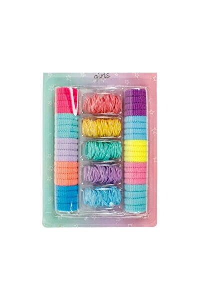 SHOPIENS Set 390 benzi elastice de păr Shopiens® Kids pentru copii, mate 40 b...