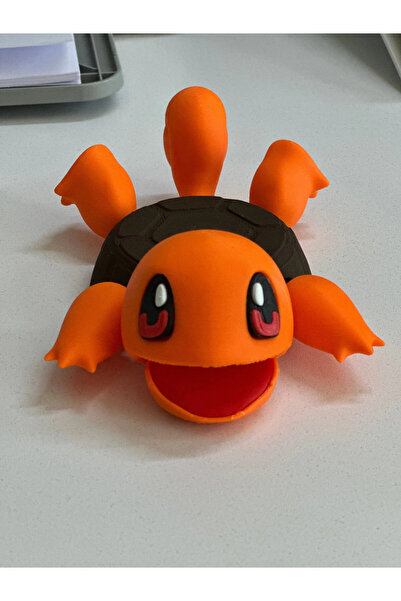 arya3d SEVİMLİ KAPLUMBAĞA BARDAK ALTLIĞI-SQUIRTLE POKEMON-TURUNCU