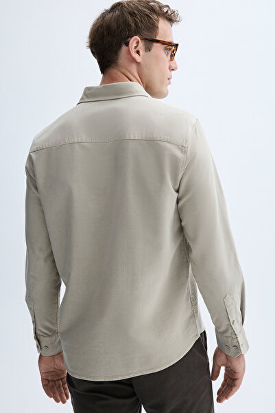 Mudo LİYOSEL KARIŞIMLI REGULAR FIT UZUN KOLLU GÖMLEK