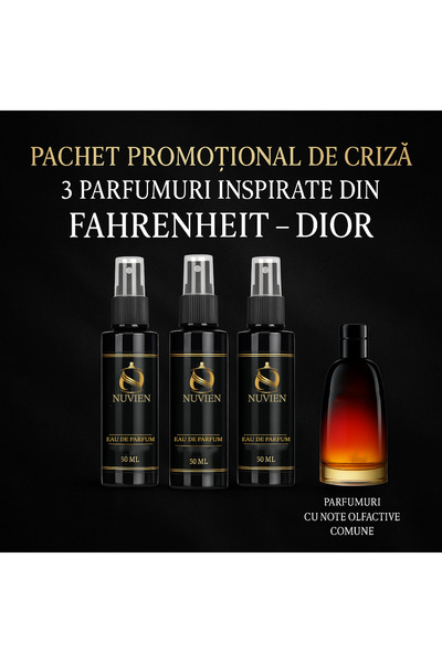 Nuvien Set 3 Parfumuri 50ml – Inspirat din Fahrenheit D.
