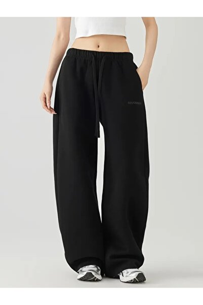 RİNNEAS Pantaloni negri de damă, de mărime mare, largi, largi, pantaloni de s...