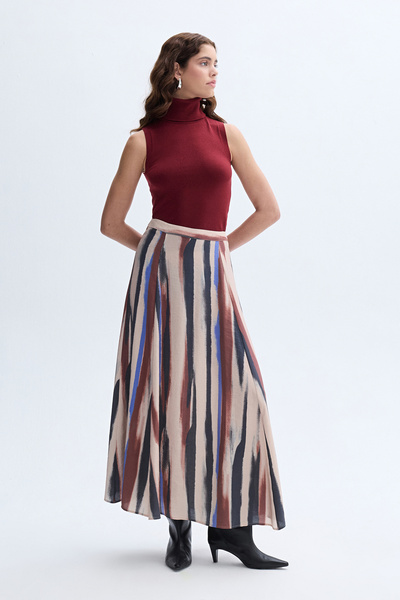 Mudo Printed Midi Skirt