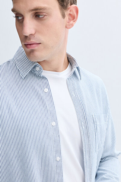 Mudo Liosel Mixed Regular Fit Striped Long Sleeve Shirt