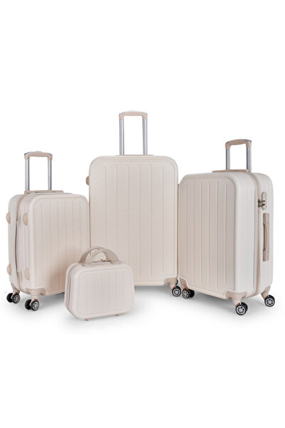 LİMRA طقم شنط سفر مكون من 4 حقائب أمتعة بعجلات وبتصميم صلب وقوي مقاسات 28-24-...