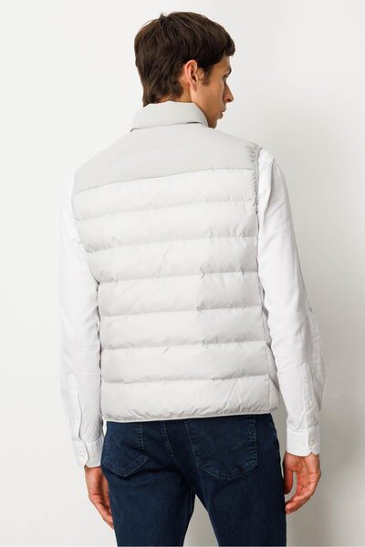 Desen Triko Men's Quilted Puffer Vest Stone