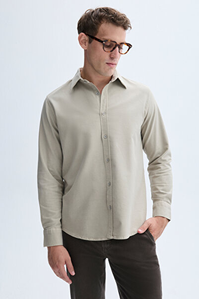 Mudo LİYOSEL KARIŞIMLI REGULAR FIT UZUN KOLLU GÖMLEK