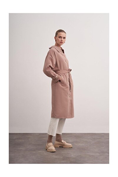 FUSHYA Klasik Kemerli Trençkot