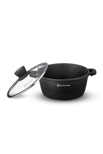 Muller Koch Die-Cast Aluminum Casserole 20 Cm 2.2L with Marble Nonstick Coati...