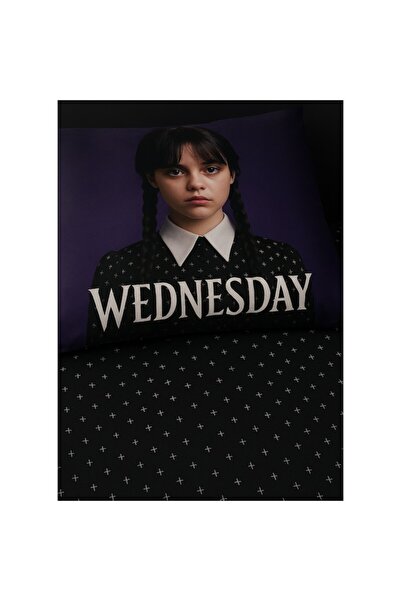 VERSAGO Wednesday Addams Kids Bedding Set, 2-piece – Cotton, 140x200 cm (duvet cover + pillowcase)